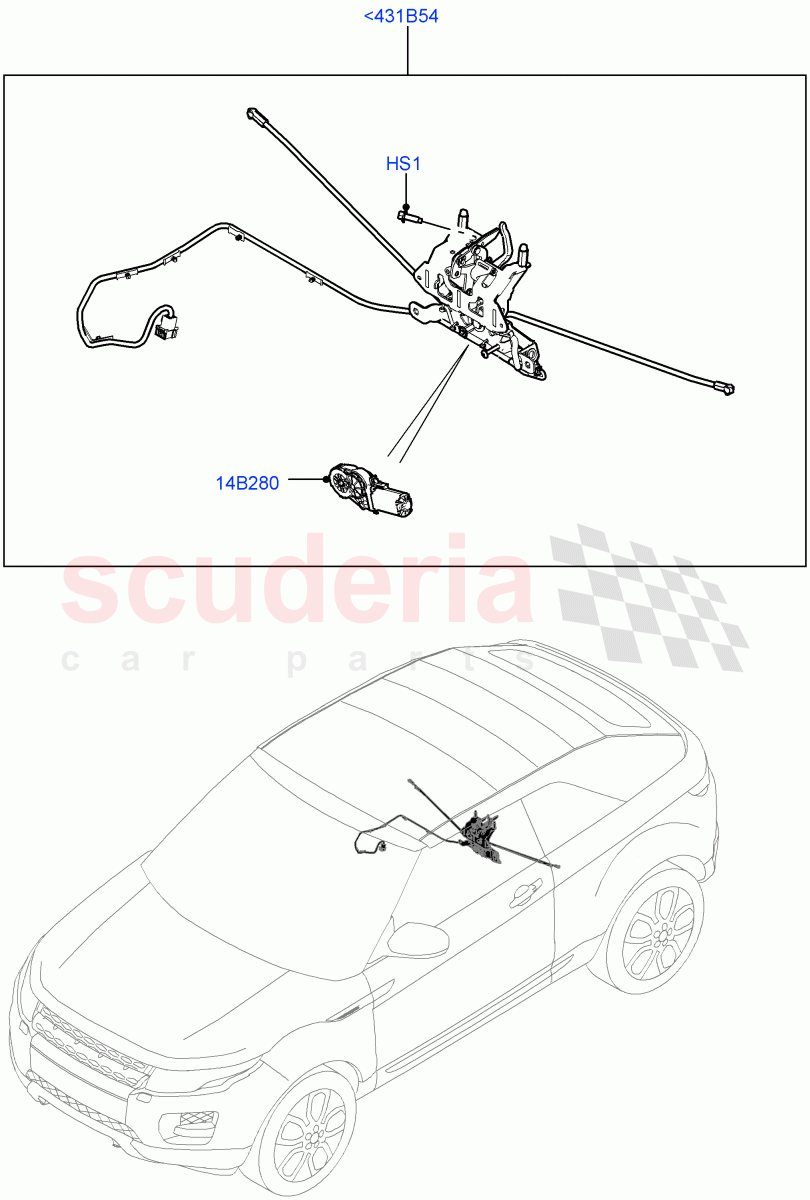 Convertible Roof (Latch Mechanism) (2 Door Convertible, Halewood (UK)) of Land Rover Land Rover Range Rover Evoque (2012-2018) [2.0 Turbo Petrol GTDI]