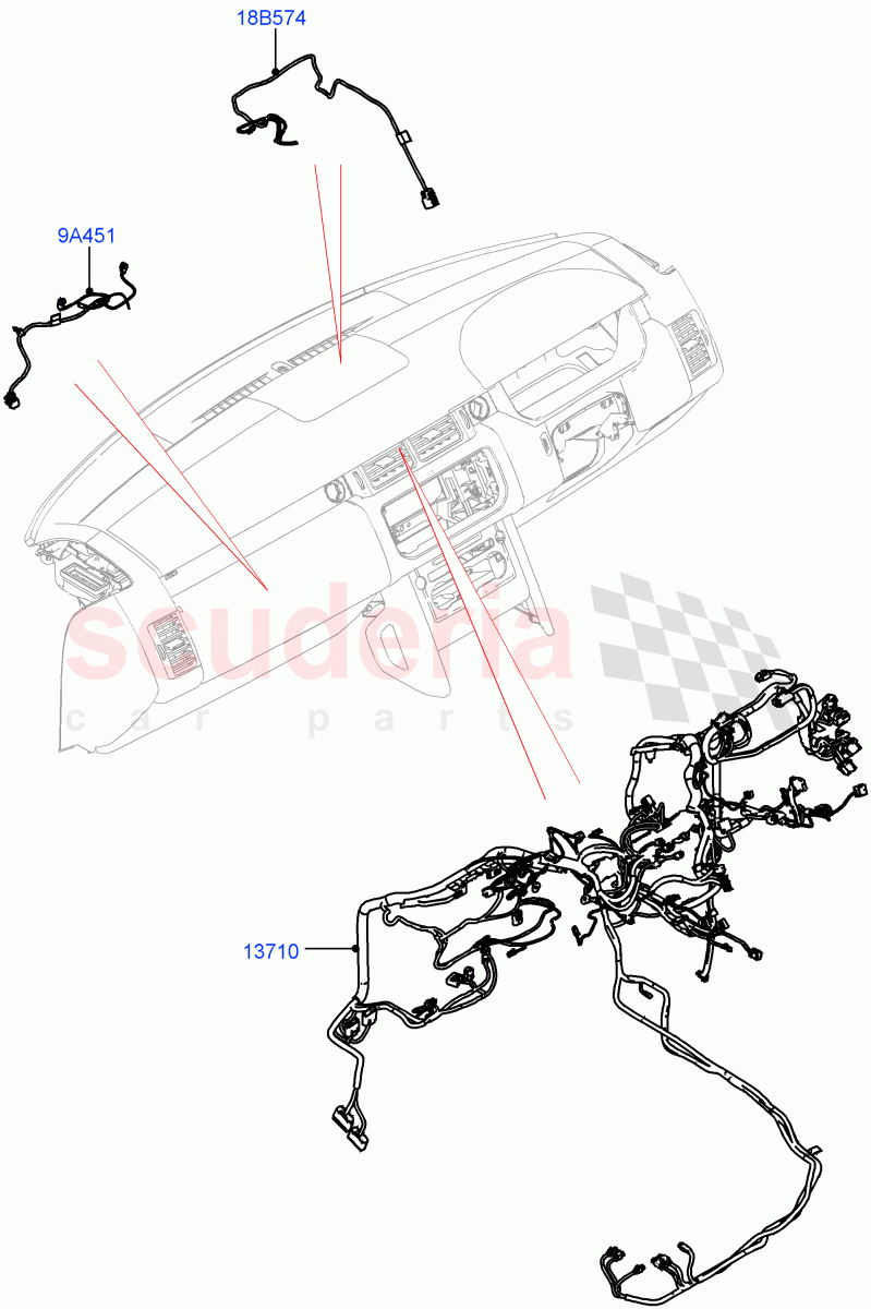 Electrical Wiring - Engine And Dash (Facia) ((V) FROMKA000001) of Land Rover Land Rover Range Rover (2012-2021) [5.0 OHC SGDI SC V8 Petrol]