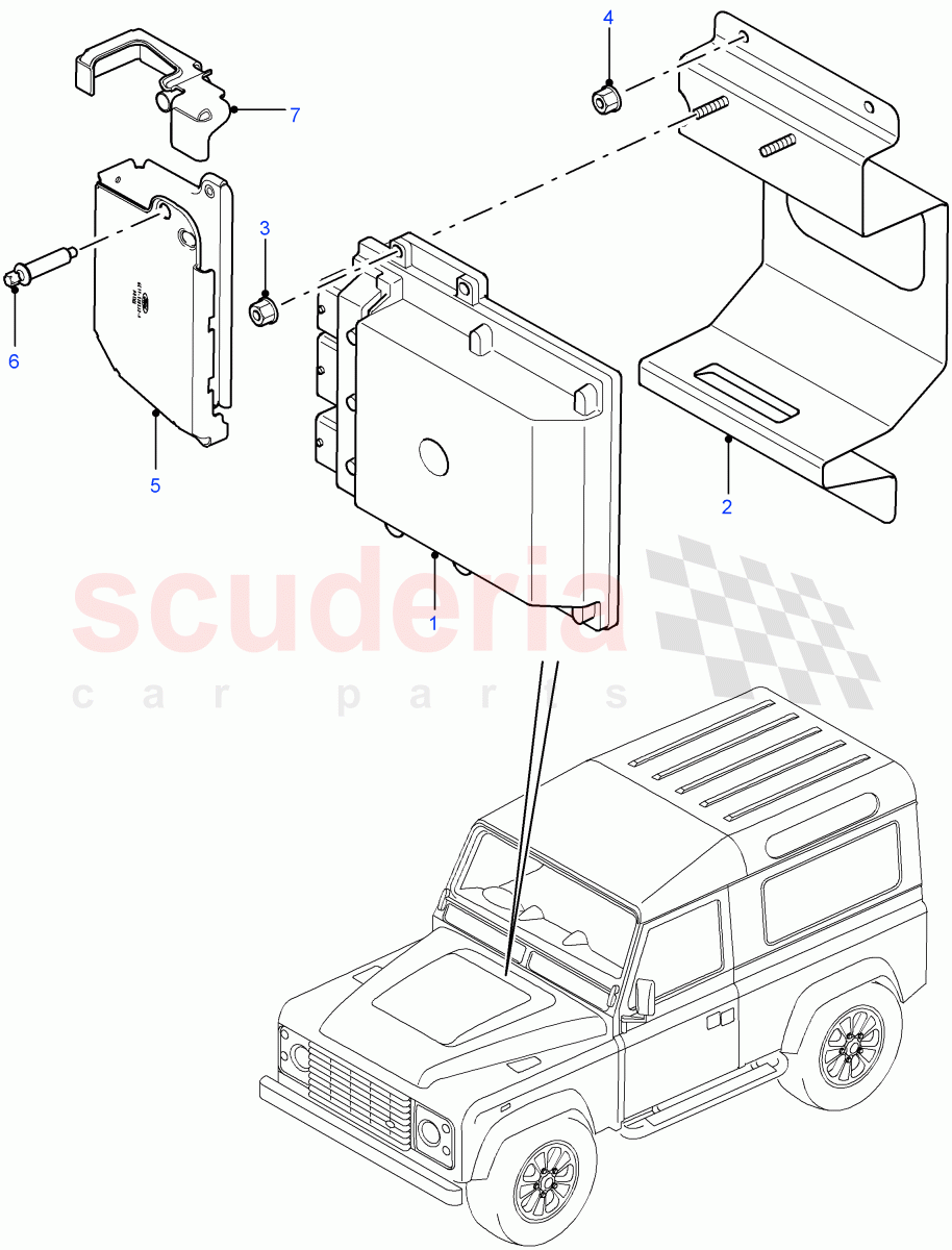 ECU - Engine ((V) FROM7A000001) of Land Rover Land Rover Defender (2007-2016)