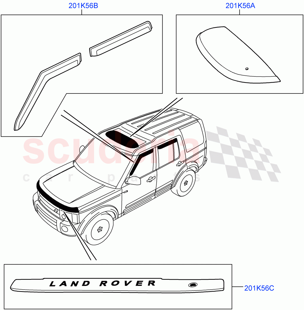 Air Deflectors (Accessory) ((V) FROMAA000001) of Land Rover Land Rover Discovery 4 (2010-2016) [5.0 OHC SGDI NA V8 Petrol]