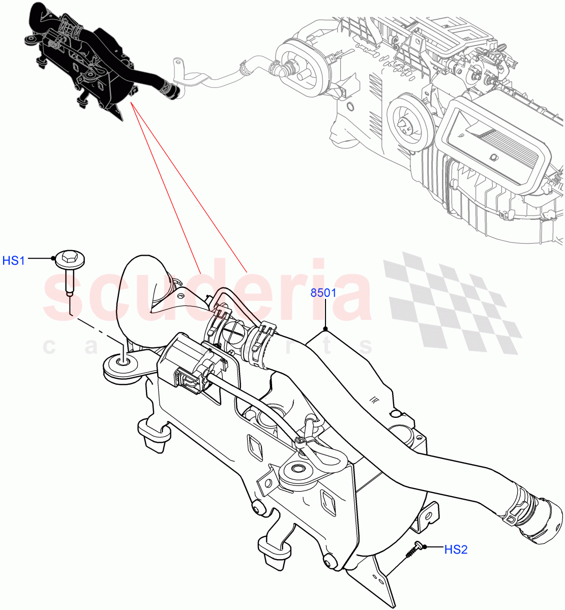 Auxiliary Circulation Coolant Pump (3.0 V6 D Low MT ROW, Electric Auxiliary Coolant Pump, 5.0L OHC SGDI SC V8 Petrol - AJ133, 3.0L DOHC GDI SC V6 PETROL, 3.0 V6 D Gen2 Mono Turbo) ((V) FROMHA139573, (V) TOHA999999) of Land Rover Land Rover Range Rover Sport (2014+) [5.0 OHC SGDI SC V8 Petrol]