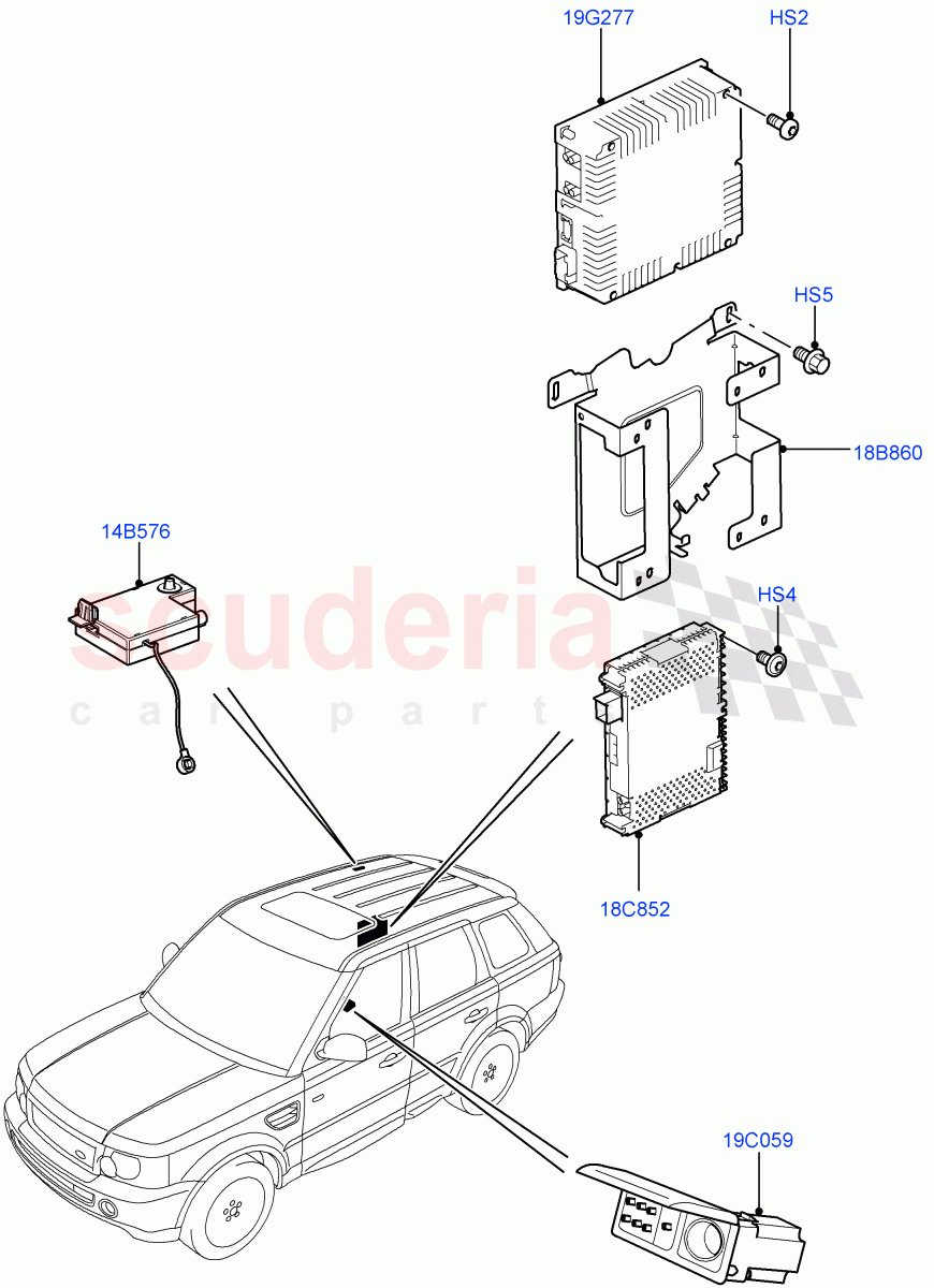 Family Entertainment System (Main) ((V) TO9A999999) of Land Rover Land Rover Range Rover Sport (2005-2009) [3.6 V8 32V DOHC EFI Diesel]