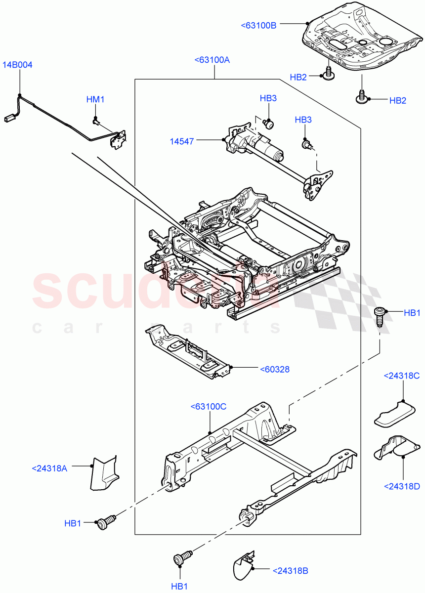 Front Seat Base (Electric Front Seat Adj Drv Memory) ((V) FROMAA000001) of Land Rover Land Rover Discovery 4 (2010-2016) [5.0 OHC SGDI NA V8 Petrol]