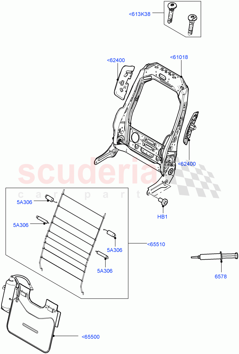 Front Seat Back (Changsu (China), Seat - Standard) ((V) FROMEG000001) of Land Rover Land Rover Range Rover Evoque (2012-2018) [2.0 Turbo Diesel]
