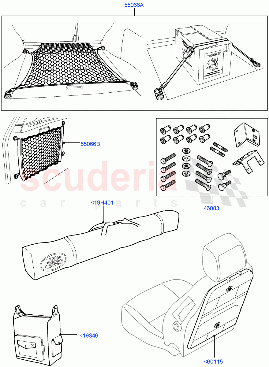 Accessory Stowage Kits (Accessory) (Less Armoured) ((V) FROMAA000001) of Land Rover Land Rover Range Rover (2010-2012) [4.4 DOHC Diesel V8 DITC]