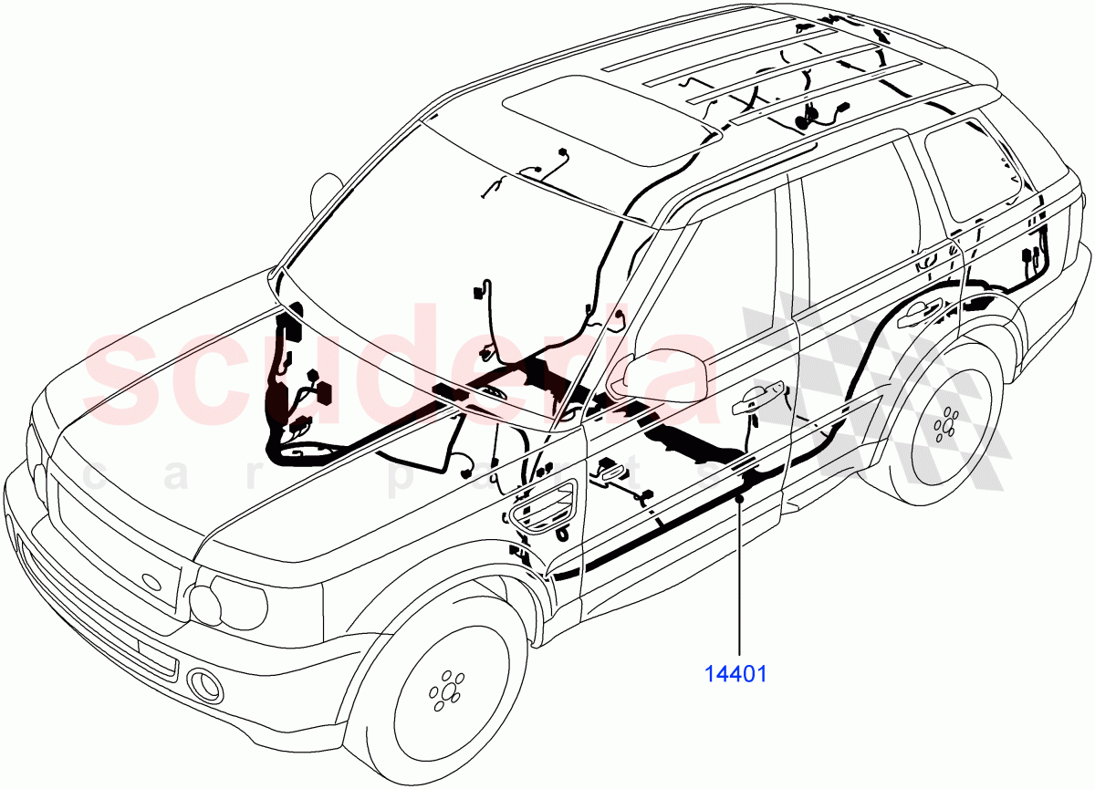 Electrical Wiring - Engine And Dash (Main Harness) ((V) FROM9A000001, (V) TO9A999999) of Land Rover Land Rover Range Rover Sport (2005-2009) [2.7 Diesel V6]