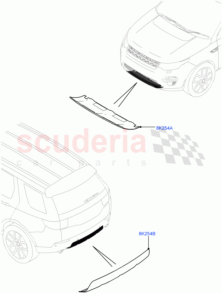 Exterior Body Protection (Accessory) (Halewood (UK), Itatiaia (Brazil)) of Land Rover Land Rover Discovery Sport (2015+) [2.0 Turbo Petrol AJ200P]