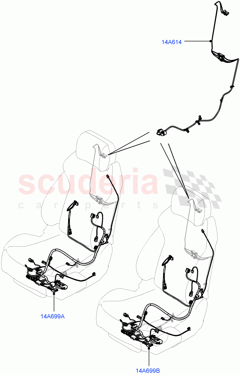 Wiring - Seats (Front Seats) ((V) TOFA999999) of Land Rover Land Rover Range Rover Sport (2014+) [2.0 Turbo Petrol GTDI]