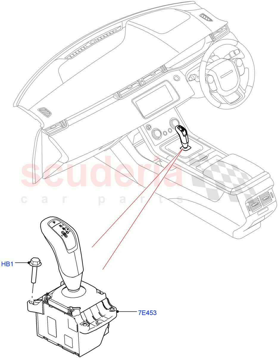 Gear Change-Automatic Transmission (1.5L AJ20P3 Petrol High, 8 Speed Automatic Trans 8G30, Changsu (China)) of Land Rover Land Rover Range Rover Evoque (2019+) [2.0 Turbo Petrol AJ200P]
