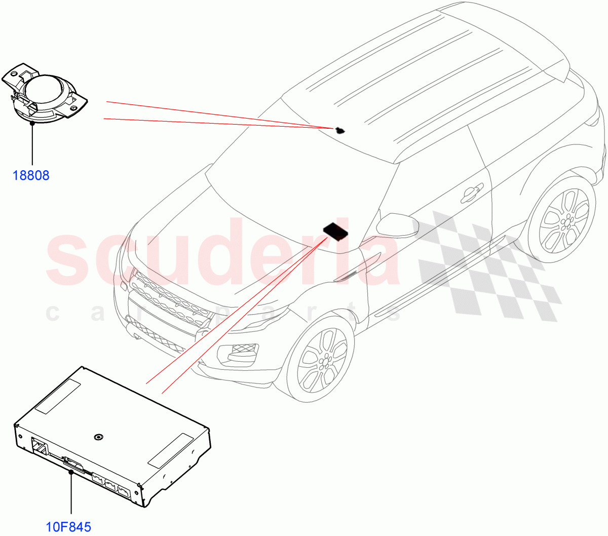 Telematics (Telematics Control Unit) (Itatiaia (Brazil)) ((V) FROMGT000001) of Land Rover Land Rover Range Rover Evoque (2012-2018) [2.0 Turbo Diesel]