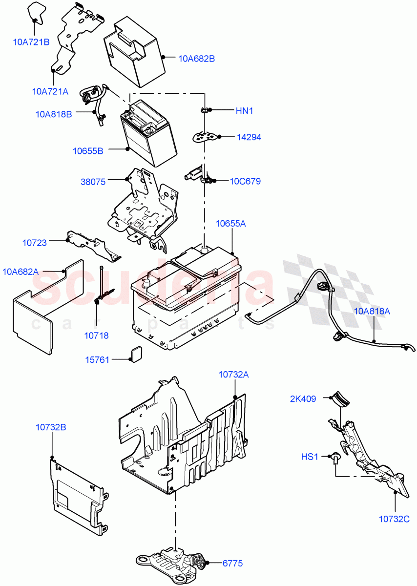 Battery And Mountings (Changsu (China)) ((V) FROMKG446857) of Land Rover Land Rover Discovery Sport (2015+) [2.0 Turbo Petrol GTDI]