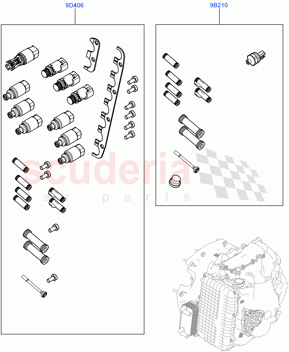 Valve Body - Main Control & Servo's (2.0L 16V TIVCT T/C 240PS Petrol, 9 Speed Auto AWD, Itatiaia (Brazil)) ((V) FROMGT000001) of Land Rover Land Rover Range Rover Evoque (2012-2018) [2.0 Turbo Petrol GTDI]