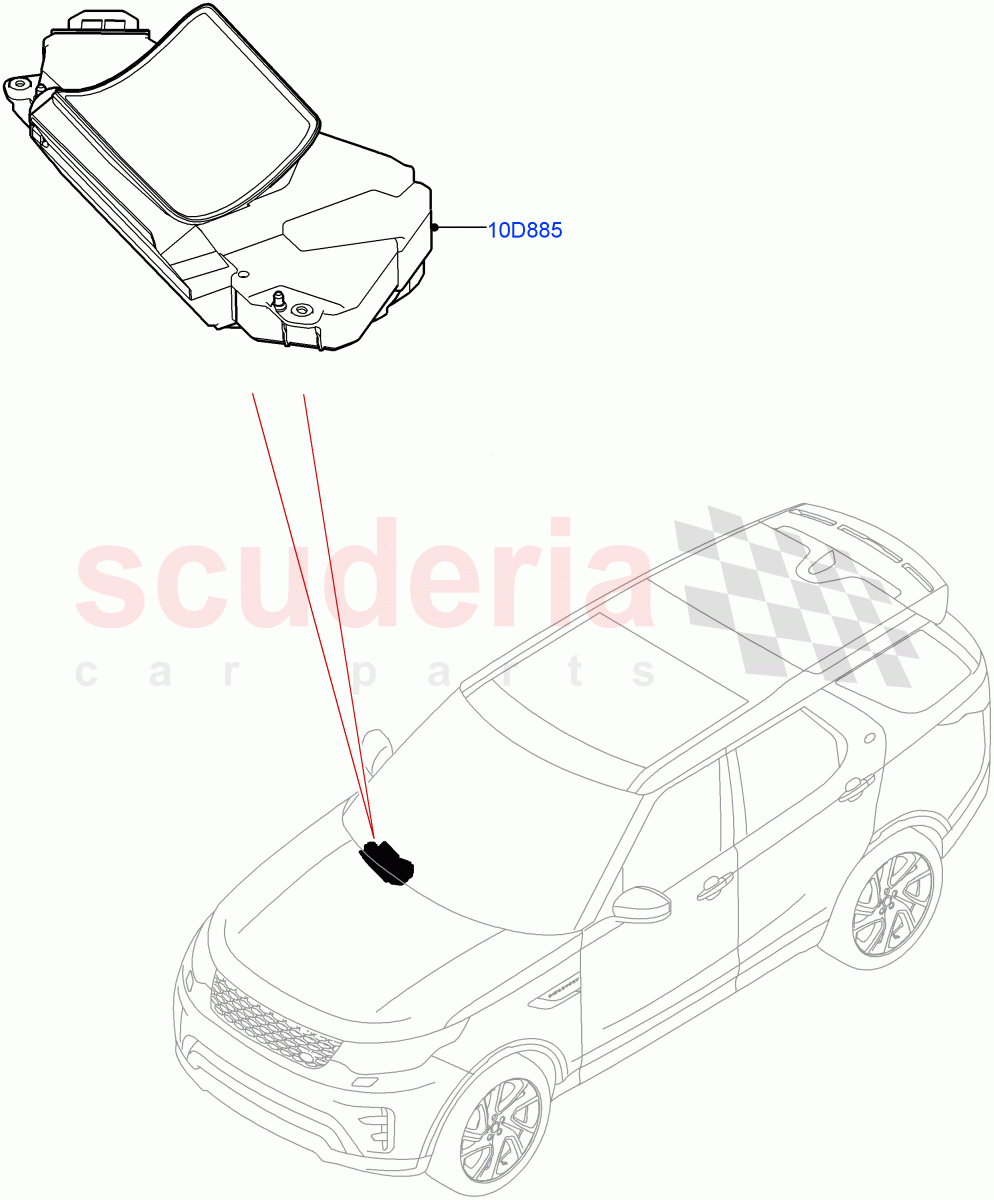 Head Up Display Module (Solihull Plant Build) (Head Up Display) ((V) FROMHA000001) of Land Rover Land Rover Discovery 5 (2017+) [3.0 Diesel 24V DOHC TC]