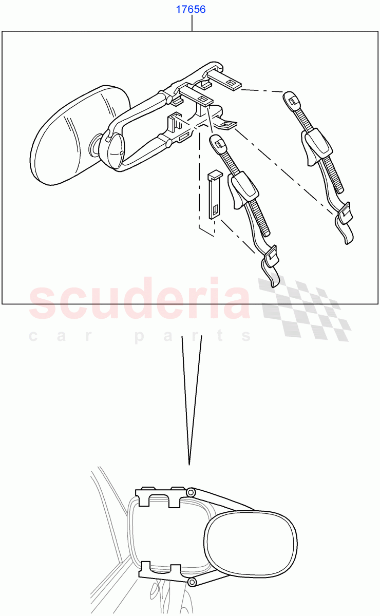 Exterior Rear View Mirror (Accessory) ((V) FROMAA000001) of Land Rover Land Rover Range Rover Sport (2010-2013) [5.0 OHC SGDI SC V8 Petrol]
