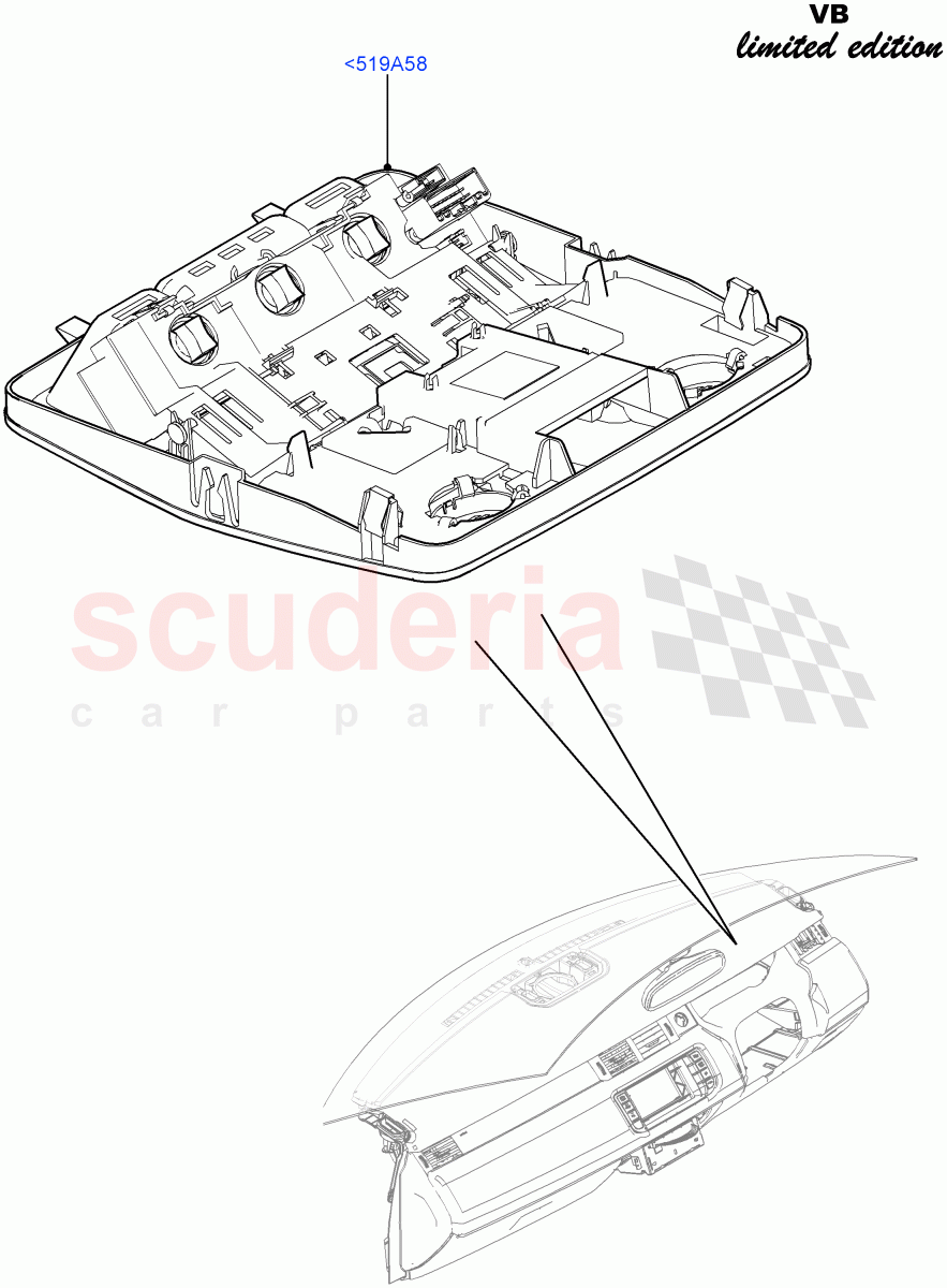 Console - Overhead (Victoria Beckham Limited Edition, Halewood (UK)) of Land Rover Land Rover Range Rover Evoque (2012-2018) [2.0 Turbo Petrol GTDI]