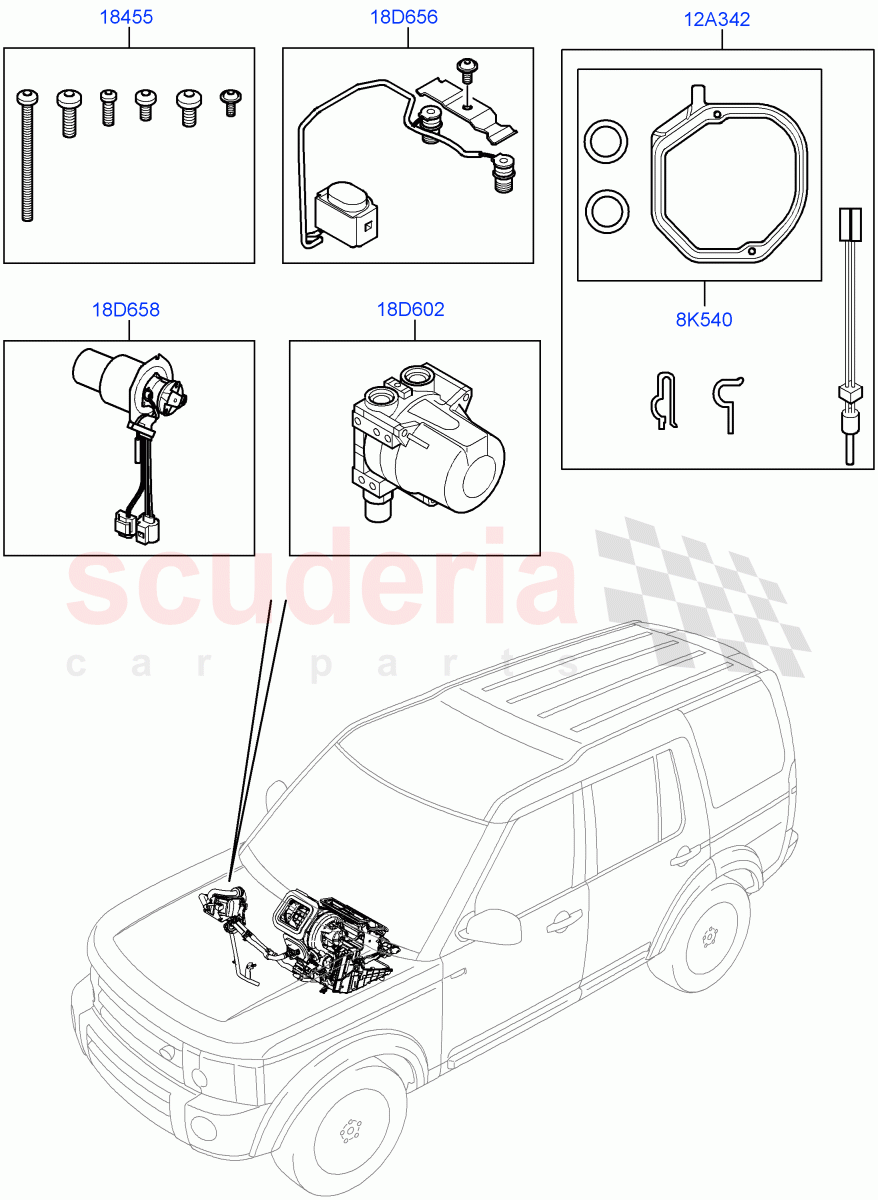 Auxiliary Fuel Fired Pre-Heater (Page C) (With Fuel Fired Heater) ((V) FROMAA000001) of Land Rover Land Rover Discovery 4 (2010-2016) [3.0 DOHC GDI SC V6 Petrol]