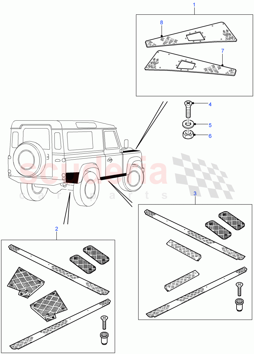 Chequer Plates ((V) FROM7A000001) of Land Rover Land Rover Defender (2007-2016)