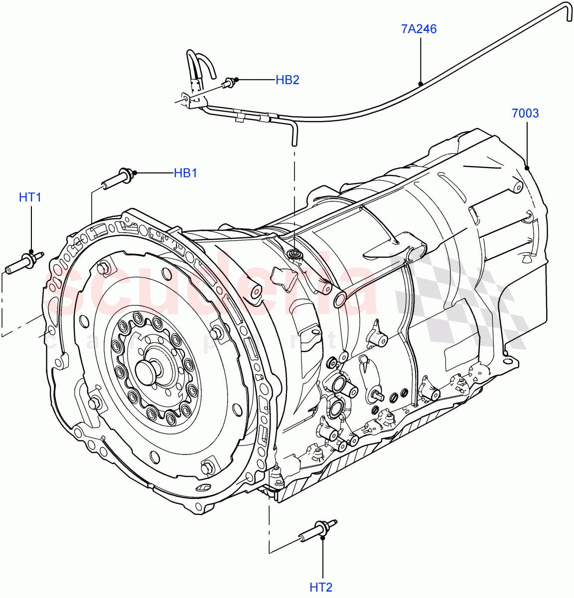 Auto Trans Assy & Speedometer Drive (Solihull Plant Build) (4.4L DOHC DITC V8 Diesel, 8 Speed Auto Trans ZF 8HP70 4WD, 3.0 V6 Diesel) ((V) FROMBA000001) of Land Rover Land Rover Range Rover (2012-2021) [5.0 OHC SGDI SC V8 Petrol]
