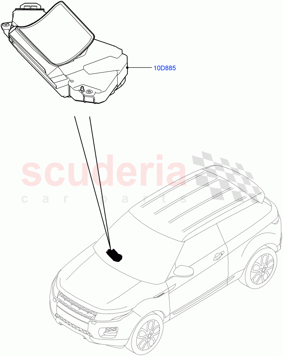 Head Up Display Module (Itatiaia (Brazil), Head Up Display) ((V) FROMGT000001) of Land Rover Land Rover Range Rover Evoque (2012-2018) [2.0 Turbo Diesel]