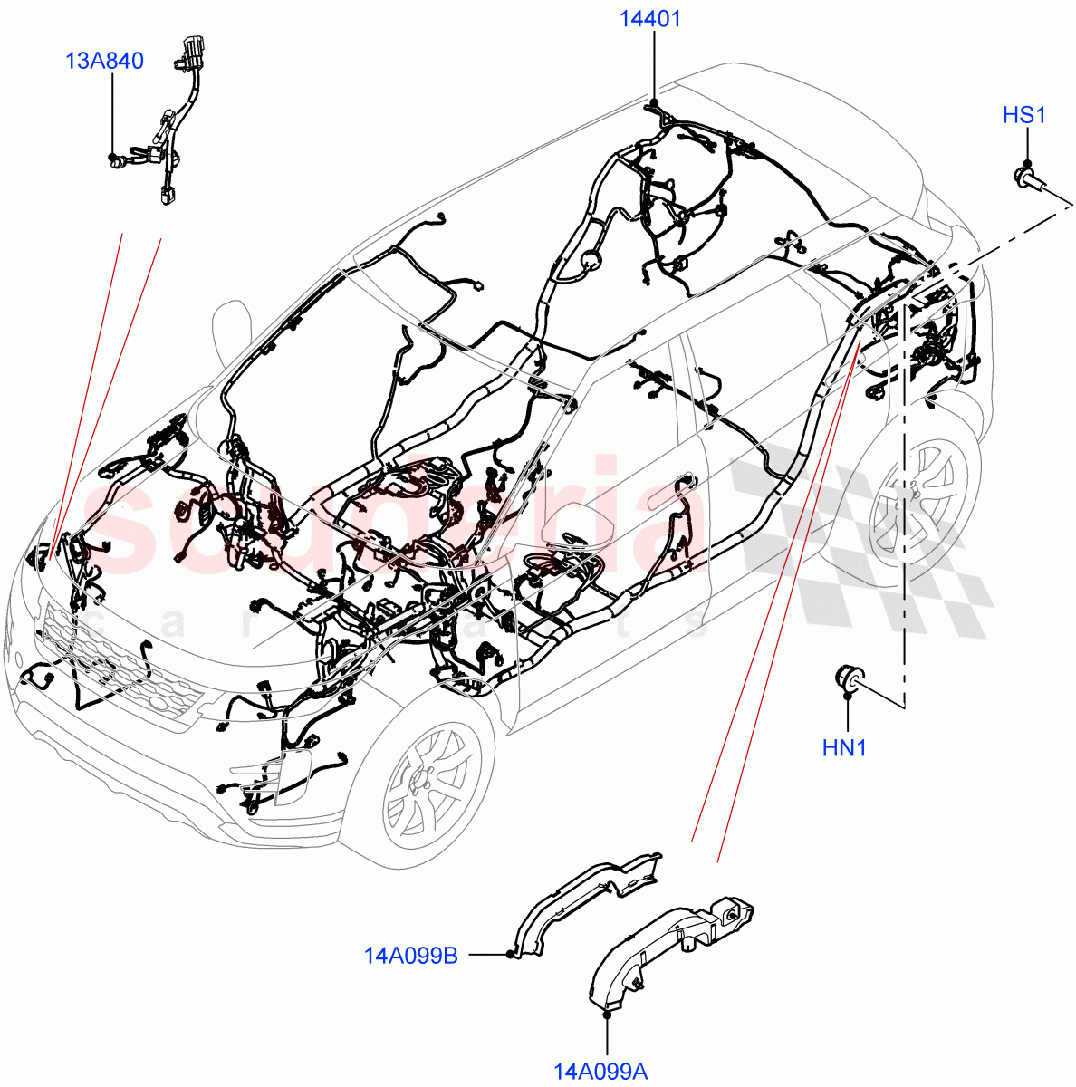 Main Harness (Changsu (China)) of Land Rover Land Rover Range Rover Evoque (2019+) [2.0 Turbo Diesel]