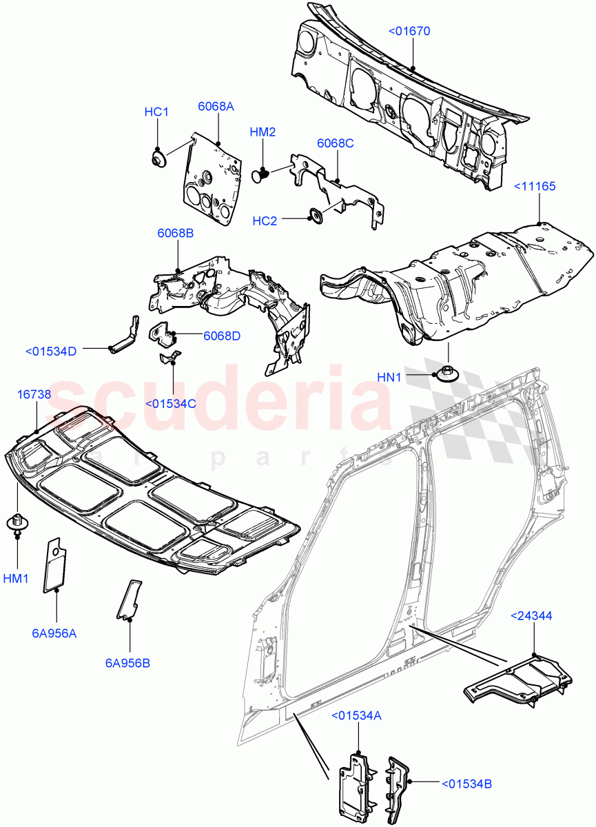 Insulators - Front (Less Armoured) ((V) FROMAA000001) of Land Rover Land Rover Range Rover (2010-2012) [5.0 OHC SGDI SC V8 Petrol]