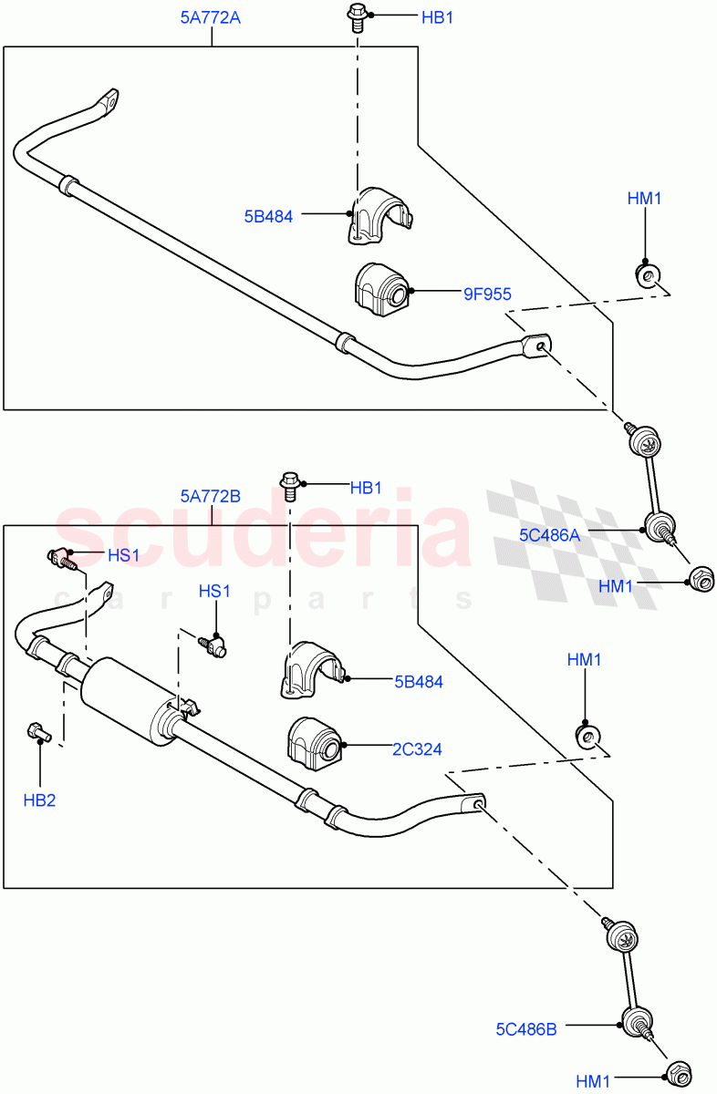 Rear Cross Member & Stabilizer Bar ((V) FROMAA000001) of Land Rover Land Rover Range Rover Sport (2010-2013) [5.0 OHC SGDI SC V8 Petrol]