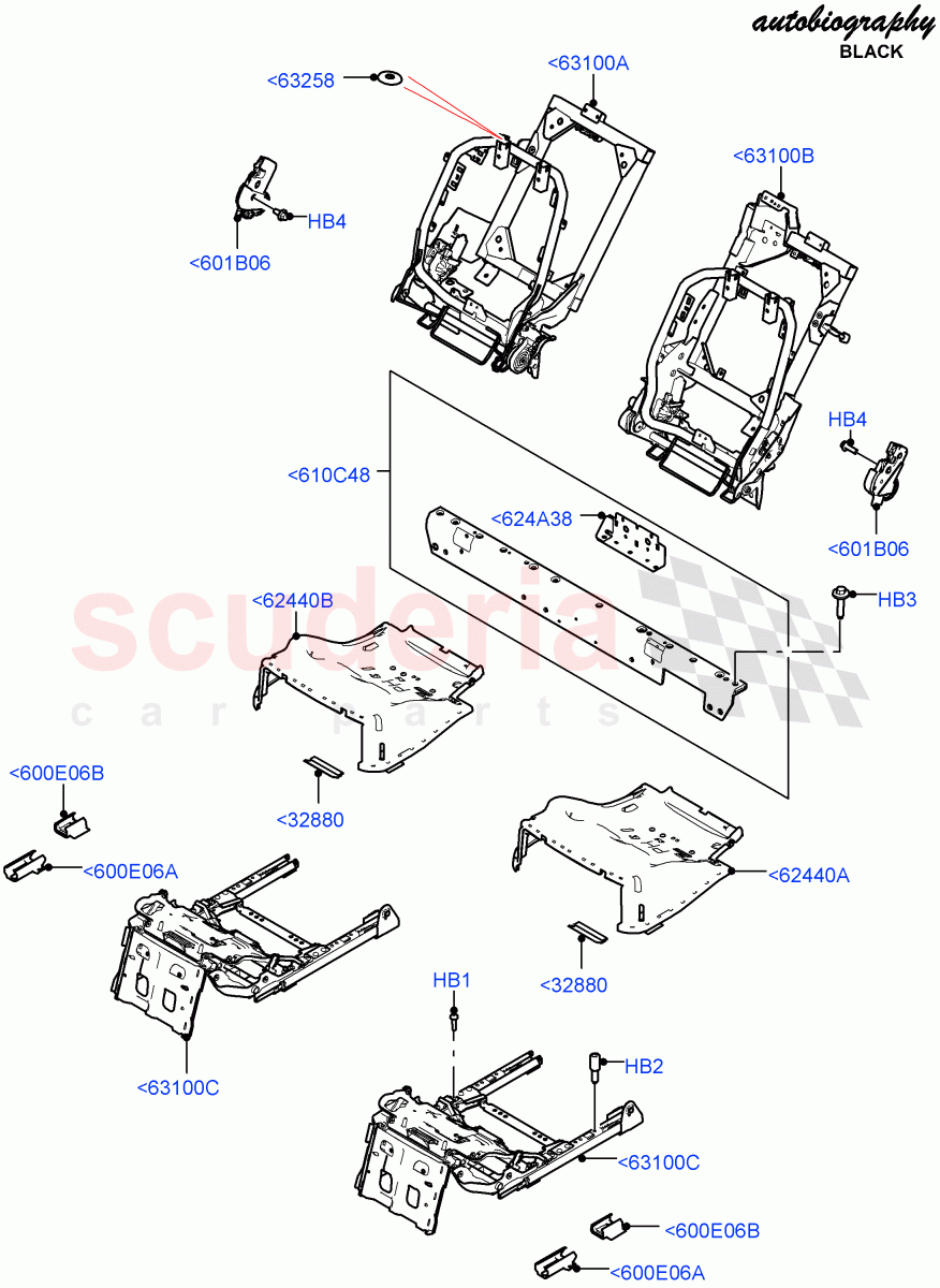 Rear Seat Base (With 2 Rear Small Individual Seats) ((V) FROMJA000001) of Land Rover Land Rover Range Rover (2012-2021) [2.0 Turbo Petrol GTDI]