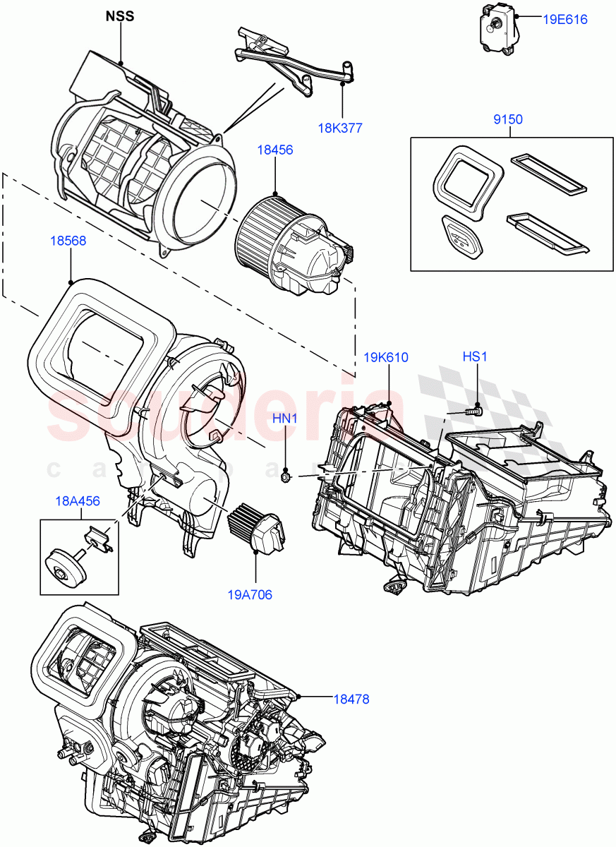 Heater/Air Cond.External Components (Changsu (China)) ((V) FROMEG000001) of Land Rover Land Rover Range Rover Evoque (2012-2018) [2.2 Single Turbo Diesel]