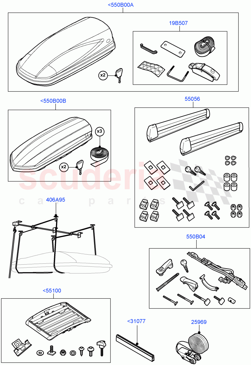 Carriers & Boxes (Roof Carriers, Accessory) of Land Rover Land Rover Range Rover (2012-2021) [3.0 DOHC GDI SC V6 Petrol]
