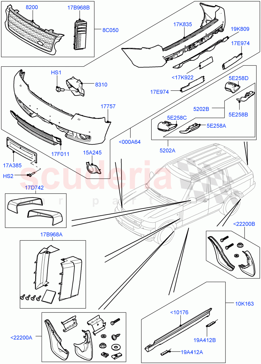 Complete Vehicle Body Dress Up Kits (Accessory) ((V) FROMAA000001) of Land Rover Land Rover Range Rover (2010-2012) [4.4 DOHC Diesel V8 DITC]