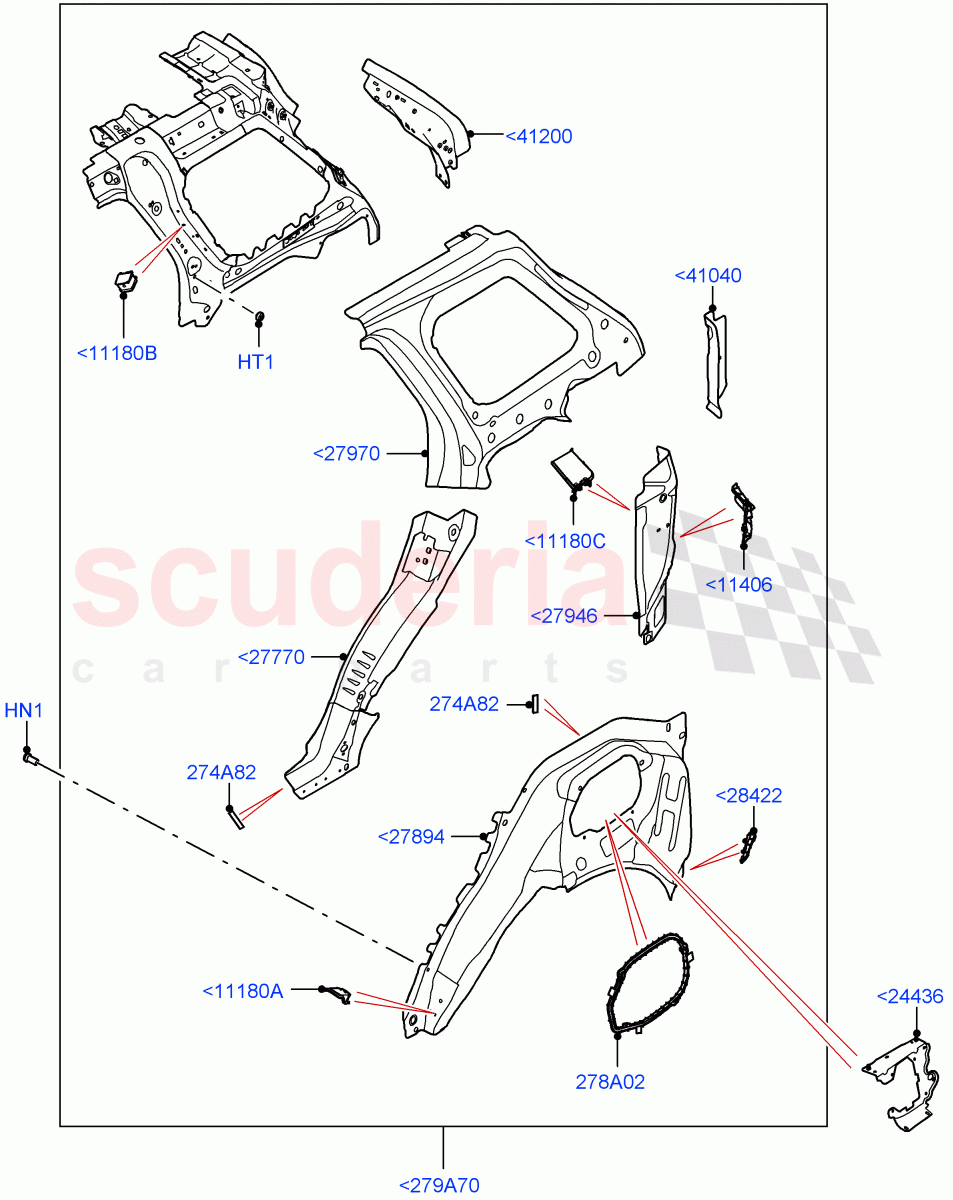 Side Panels - Inner (Middle - Rear, Inner - Rear) of Land Rover Land Rover Range Rover (2022+) [3.0 I6 Turbo Diesel AJ20D6]