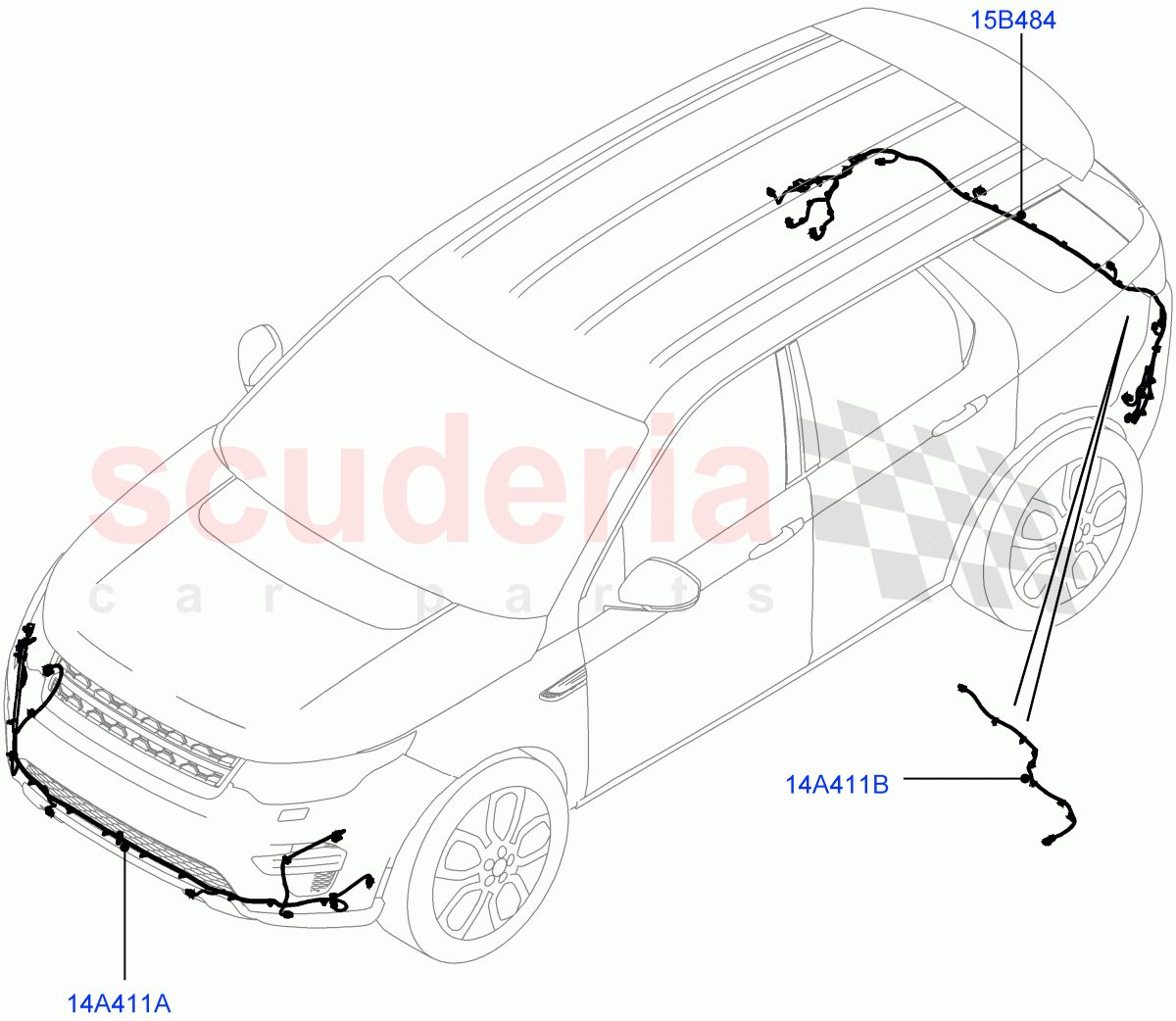 Electrical Wiring - Body And Rear (Bumper) (Changsu (China)) ((V) FROMFG000001) of Land Rover Land Rover Discovery Sport (2015+) [2.0 Turbo Petrol AJ200P]