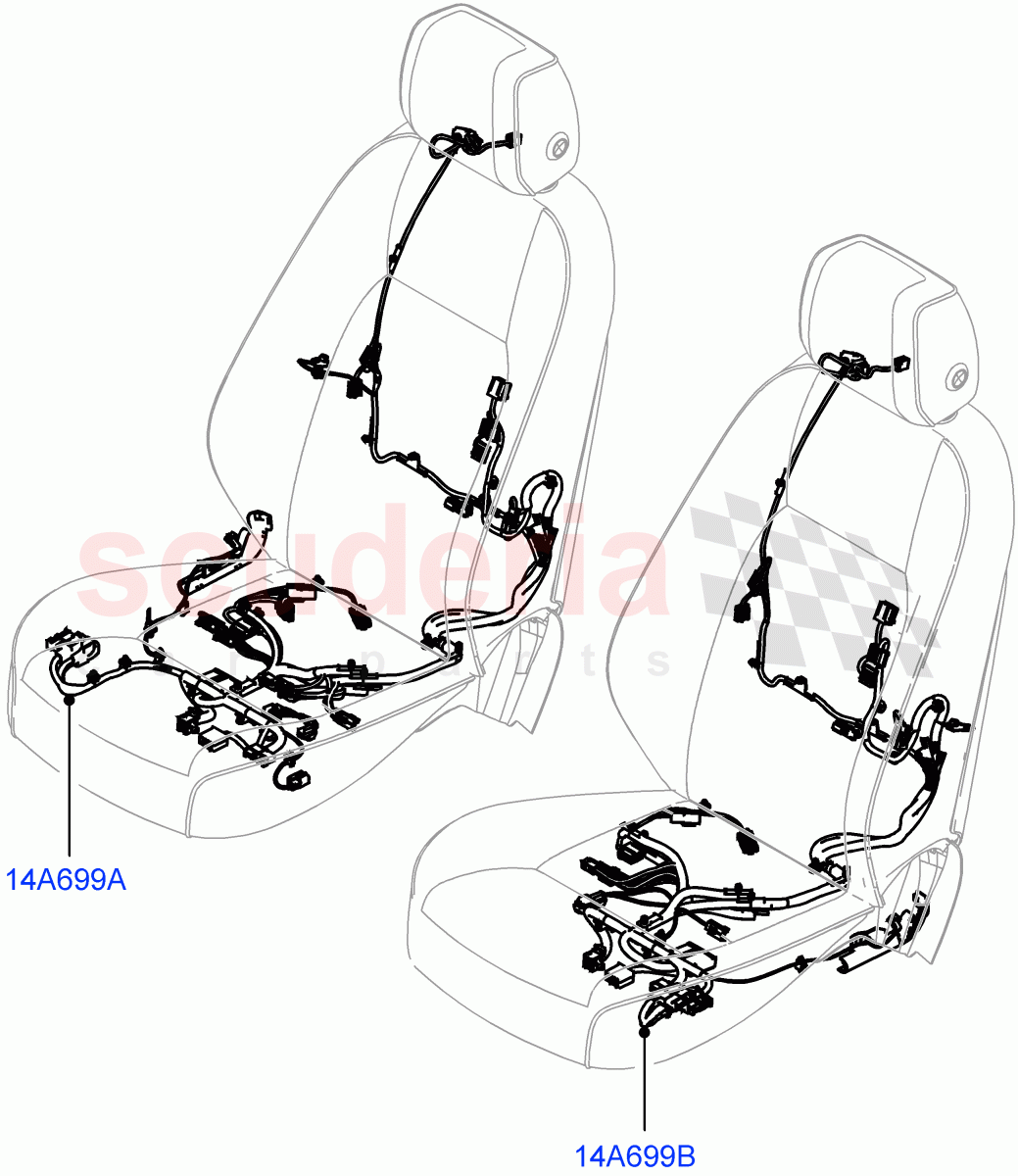 Wiring - Seats (Front Seats) ((V) FROMPH000001) of Land Rover Land Rover Discovery Sport (2015+) [1.5 I3 Turbo Petrol AJ20P3]