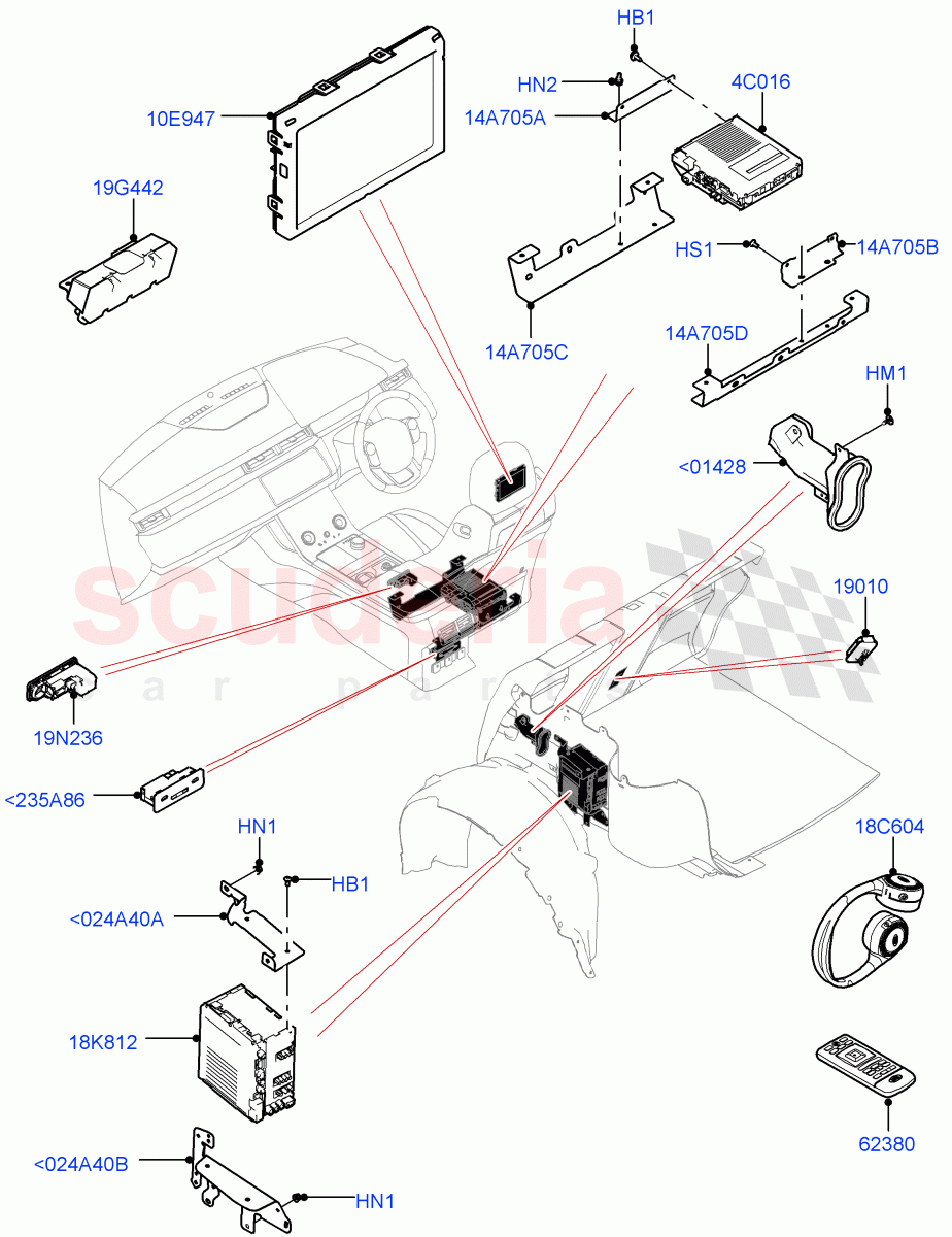 Family Entertainment System ((V) TOLA999999) of Land Rover Land Rover Range Rover Velar (2017+) [3.0 DOHC GDI SC V6 Petrol]