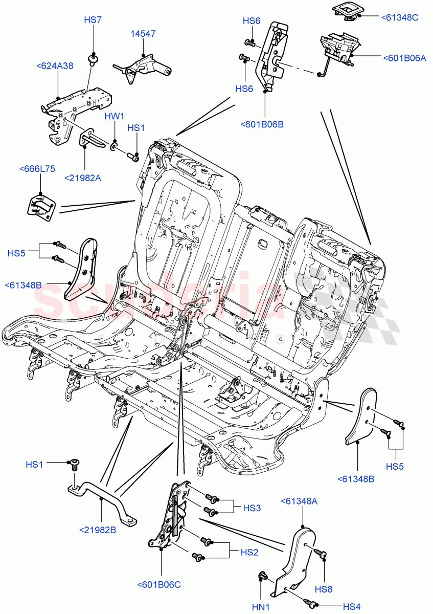 Rear Seat Back (Lockdown, Mechanism) (Less Armoured) ((V) FROMAA000001) of Land Rover Land Rover Range Rover (2010-2012) [3.6 V8 32V DOHC EFI Diesel]
