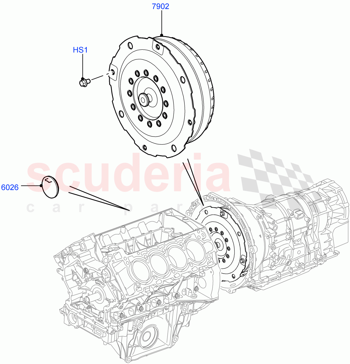 Converter (Cologne V6 4.0 EFI (SOHC), 6 Speed Auto ZF 6HP26 Steptronic, Lion Diesel 2.7 V6 (140KW), 3.6L V8 32V DOHC EFi Diesel Lion) ((V) FROMAA000001) of Land Rover Land Rover Discovery 4 (2010-2016) [3.0 Diesel 24V DOHC TC]
