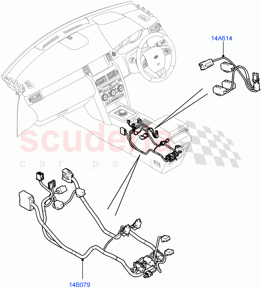 Electrical Wiring - Engine And Dash (Console) (Itatiaia (Brazil)) ((V) FROMGT000001) of Land Rover Land Rover Discovery Sport (2015+) [2.0 Turbo Petrol GTDI]