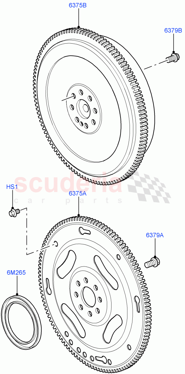 Flywheel (Lion Diesel 2.7 V6 (140KW)) ((V) FROMAA000001) of Land Rover Land Rover Discovery 4 (2010-2016) [2.7 Diesel V6]