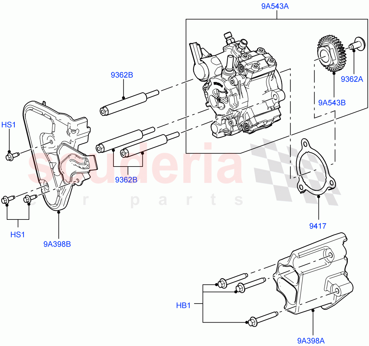 Fuel Injection Pump - Diesel (3.6L V8 32V DOHC EFi Diesel Lion) ((V) FROMAA000001) of Land Rover Land Rover Range Rover Sport (2010-2013) [3.6 V8 32V DOHC EFI Diesel]