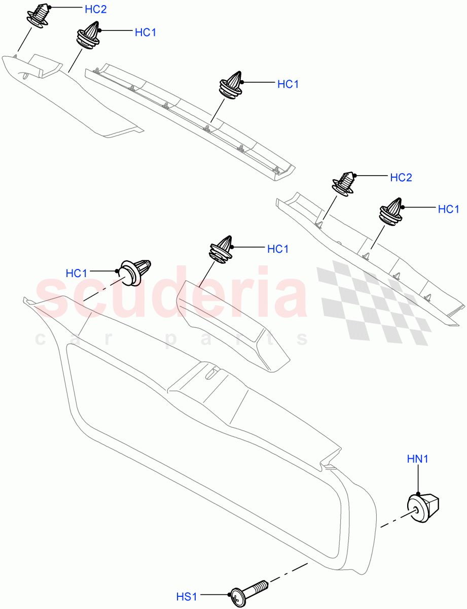Back Door/Tailgate Trim Instllation ((V) FROMAA000001) of Land Rover Land Rover Range Rover Sport (2010-2013) [5.0 OHC SGDI NA V8 Petrol]
