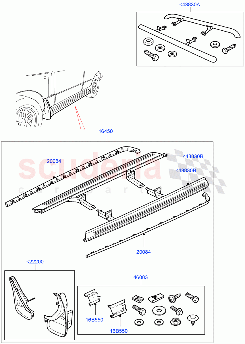 Lower Body Guards And Shields (Accessory) (Less Power Deployable Running Board) ((V) FROMAA000001) of Land Rover Land Rover Range Rover (2010-2012) [3.6 V8 32V DOHC EFI Diesel]