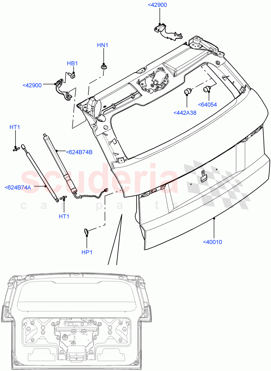 Luggage Compartment Door (Door And Fixings) (Changsu (China)) ((V) FROMEG000001) of Land Rover Land Rover Range Rover Evoque (2012-2018) [2.0 Turbo Petrol GTDI]
