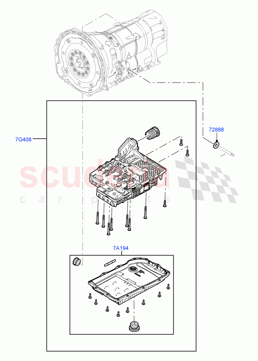 Valve Body - Main Control & Servo's of Land Rover Land Rover Range Rover (2012-2021) [5.0 OHC SGDI SC V8 Petrol]