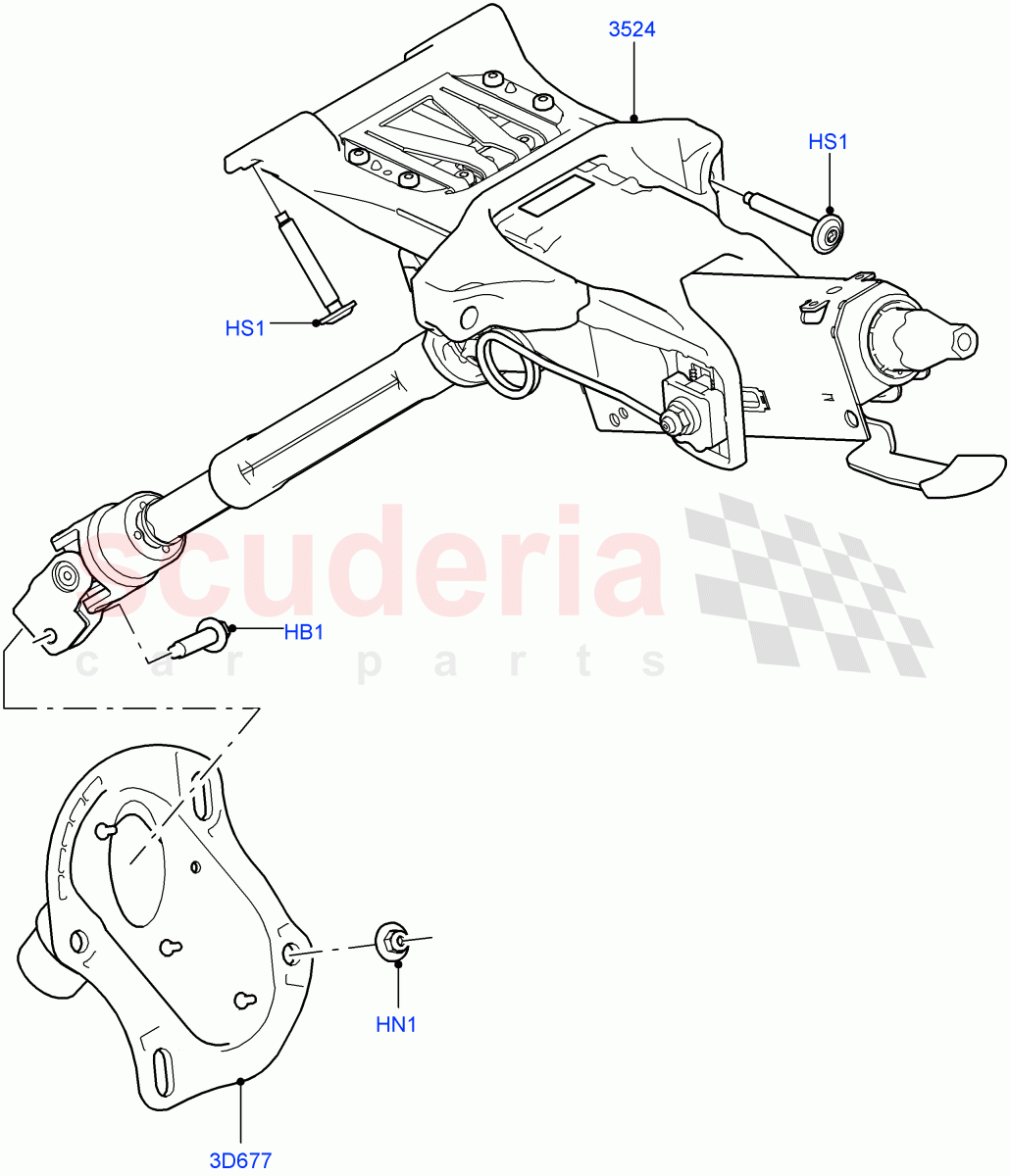 Steering Column (Itatiaia (Brazil)) ((V) FROMGT000001) of Land Rover Land Rover Discovery Sport (2015+) [2.0 Turbo Diesel AJ21D4]