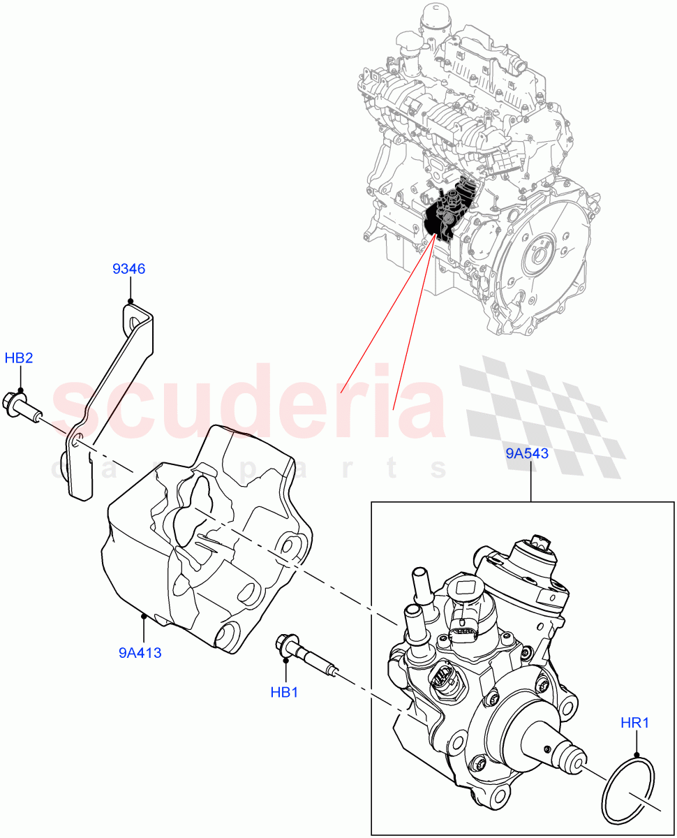 Fuel Injection Pump - Diesel (2.0L AJ21D4 Diesel Mid, Halewood (UK)) ((V) FROMMH000001) of Land Rover Land Rover Discovery Sport (2015+) [2.0 Turbo Diesel AJ21D4]