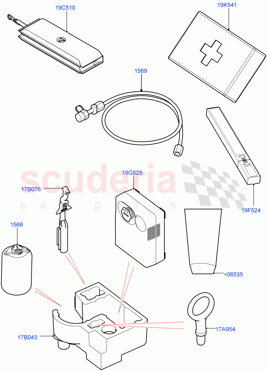 Emergency And Safety Equipment (Factory Fitted, Nitra Plant Build) ((V) FROMK2000001) of Land Rover Land Rover Discovery 5 (2017+) [2.0 Turbo Petrol AJ200P]