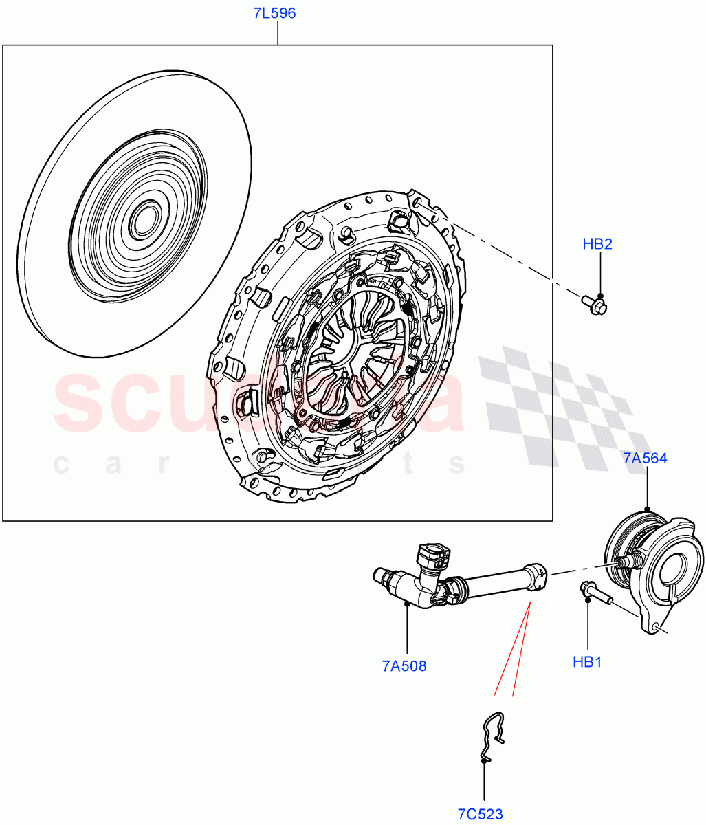 Clutch (6 Speed Manual Trans BG6, Itatiaia (Brazil)) of Land Rover Land Rover Range Rover Evoque (2019+) [2.0 Turbo Diesel AJ21D4]