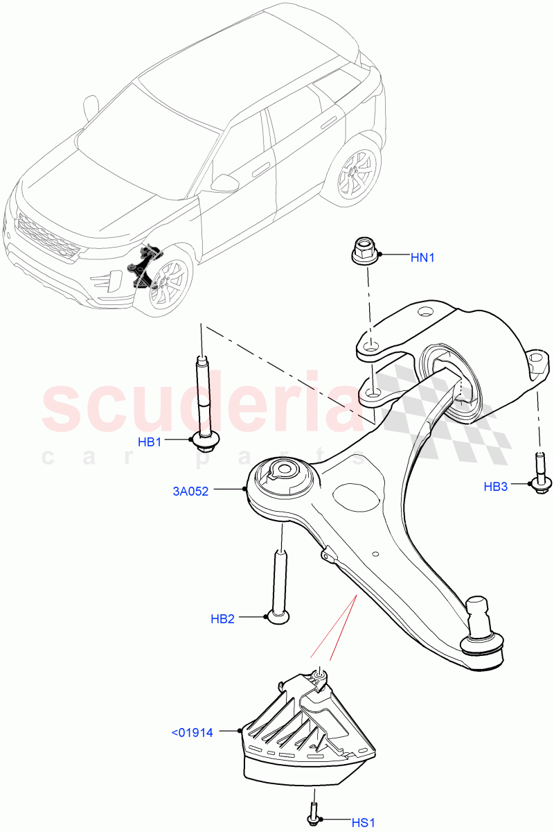 Front Suspension Arms (Changsu (China)) of Land Rover Land Rover Range Rover Evoque (2019+) [2.0 Turbo Diesel]