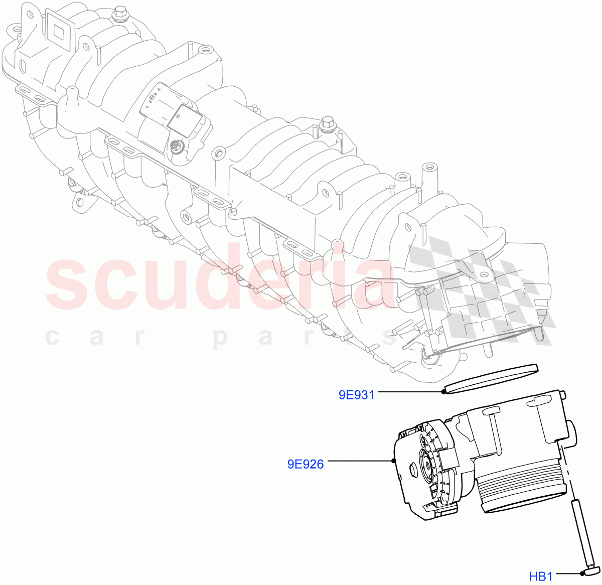 Throttle Housing (2.0L AJ21D4 Diesel Mid, Itatiaia (Brazil)) of Land Rover Land Rover Range Rover Evoque (2019+) [2.0 Turbo Diesel AJ21D4]