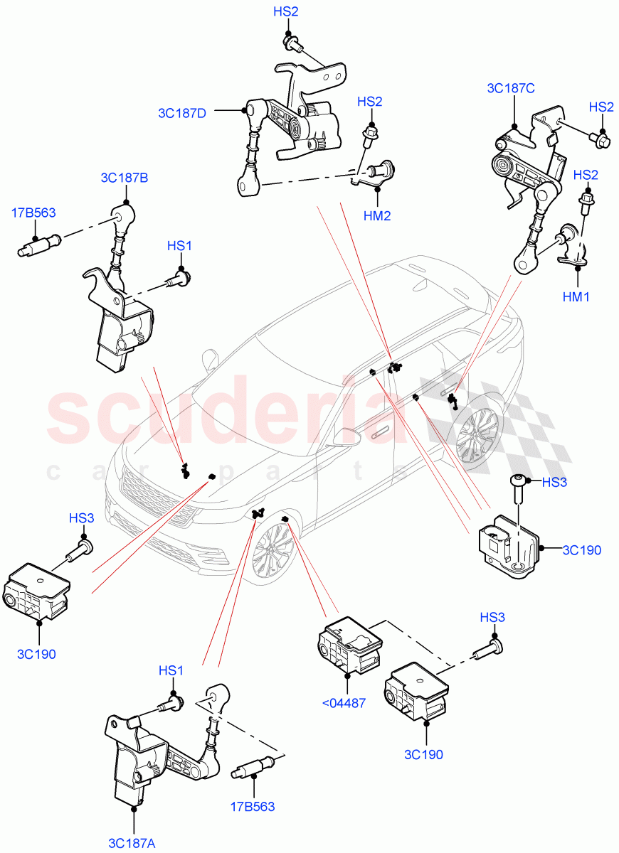 Air Suspension Controls/Electrics ((V) FROMMA000001) of Land Rover Land Rover Range Rover Velar (2017+) [3.0 I6 Turbo Petrol AJ20P6]